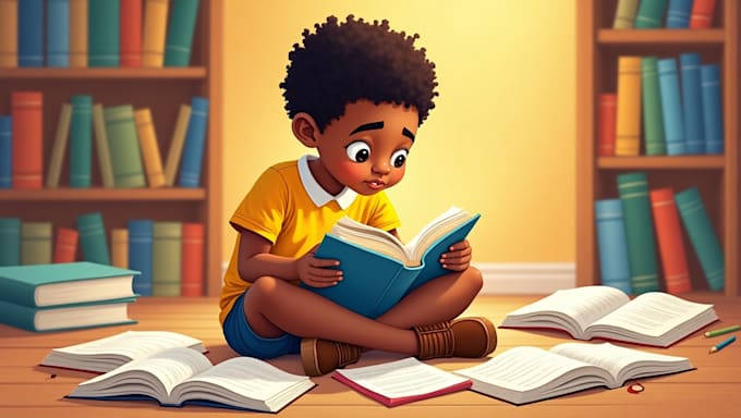 Gig Preview - Do african american children book illustration, children story book and cover