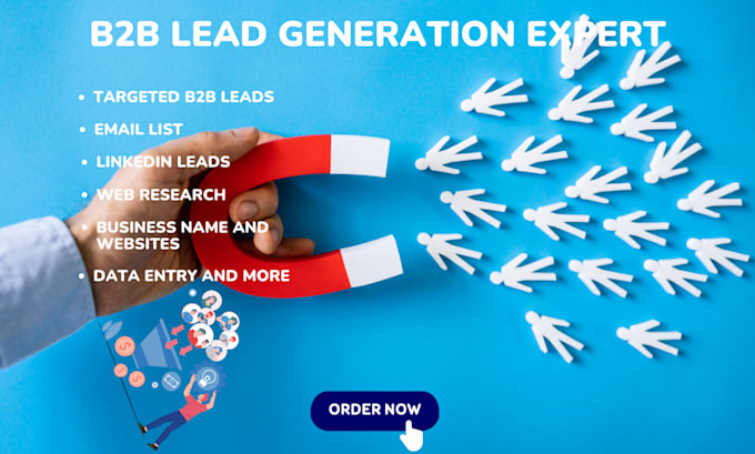 Gig Preview - Do b2b lead generation find targeted email, website, business lead scrapping