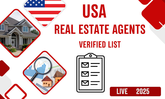 Gig Preview - Provide you verified USA real estate agents, realtors emails, and contacts