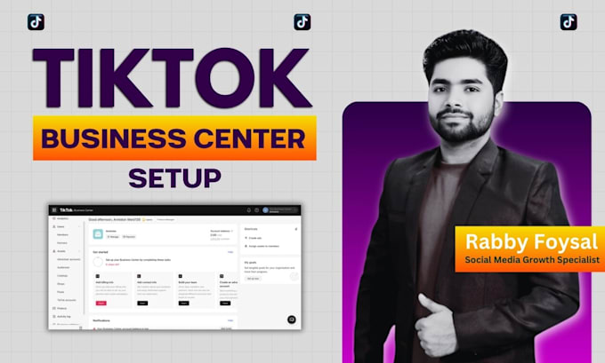 Gig Preview - Create, setup, and fix tiktok business center, tiktok ads account, tiktok pixel