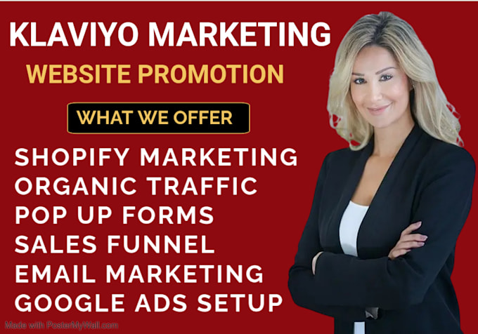 Gig Preview - Do klaviyo email marketing campaign boost shopify marketing promote shopify web