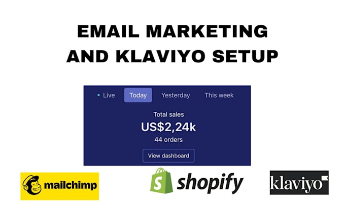 Gig Preview - Setup klaviyo email marketing flows for shopify ecommerce gohighlevel automation