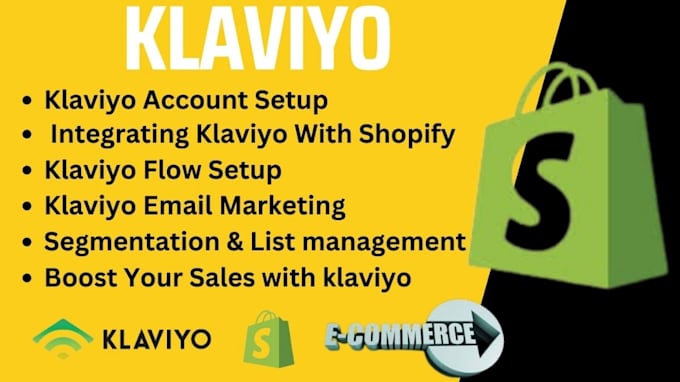 Gig Preview - Setup klaviyo flows, email marketing for shopify stores