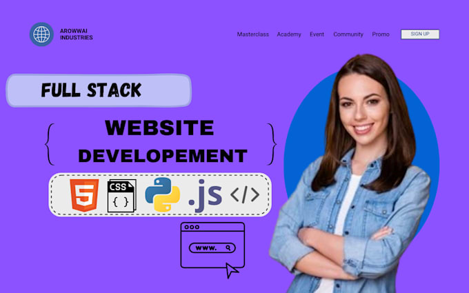 Gig Preview - Do website development as full stack web developer, front end, backend developer