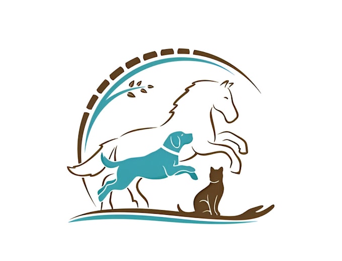 Gig Preview - Make modern minimalist pet, dog, cat, horse and animal logo design