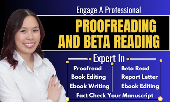 Gig Preview - Proofread beta read fact check your manuscript report letter ebook