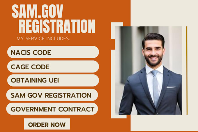 Gig Preview - Register you on sam gov, obtain your uei, cage code, and naics codes