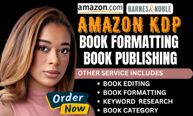 Gig Preview - Amazon kdp kindle book formatting, print and digital book publishing for sales