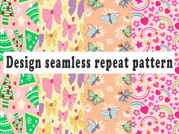 Gig Preview - Design playful seamless repeat pattern for you