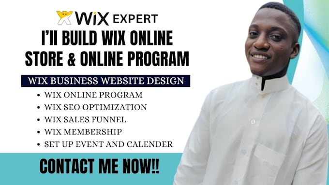 Gig Preview - Build wix online store, wix studio website design, wix online program, wix seo