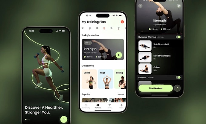 Gig Preview - Develop fitness app gym app gym website health and fitness app workout app