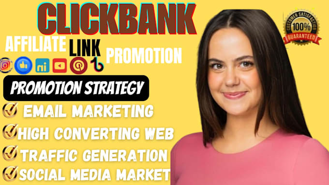 Gig Preview - Clickbank affiliate link promotion clickbank affiliate marketing clickbank link