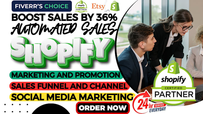 Gig Preview - Do shopify automated sales, market 30k shopify dropshipping marketing promotion