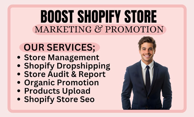 Gig Preview - Do shopify marketing promotion shopify dropshipping promotion boost store sales