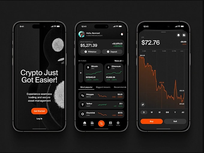 Gig Preview - Do investment app crypto wallet app trading app crypto trading app fintech app