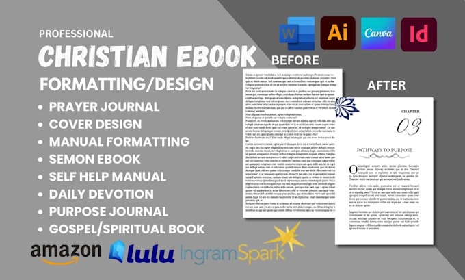 Gig Preview - Format christian ebook, design prayer journal, manual formatting, daily devotion