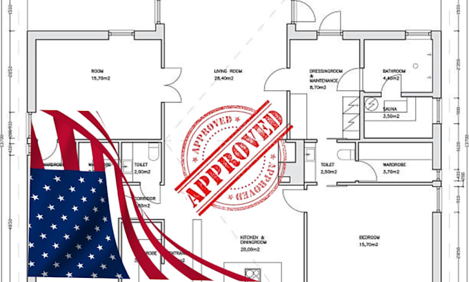 Gig Preview - Draw and stamp architectural and engineering mep floor plan drawing