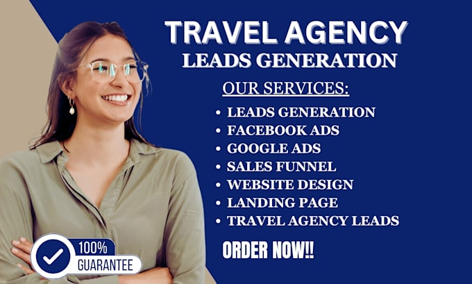 Gig Preview - Create highly converting travel leads, travel agency leads, travel website