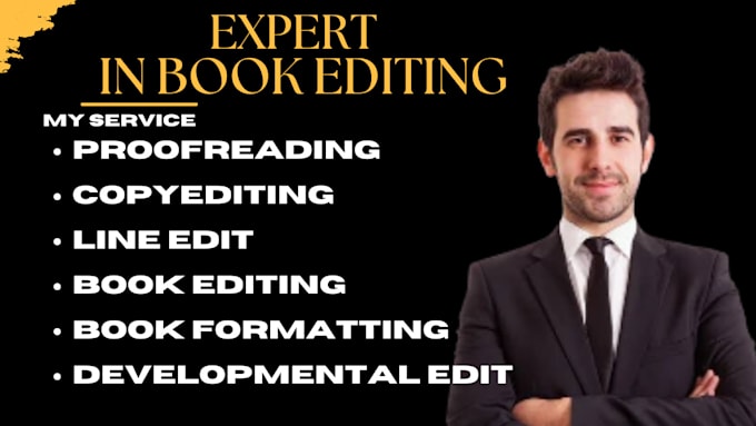 Gig Preview - Edit, proofread and format your manuscript, developmental edit for publishing