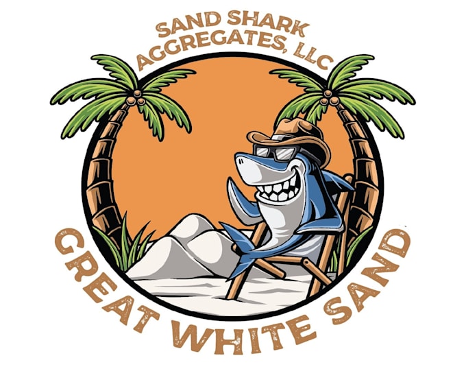 Gig Preview - Create a premium mascot beach surf shark logo design