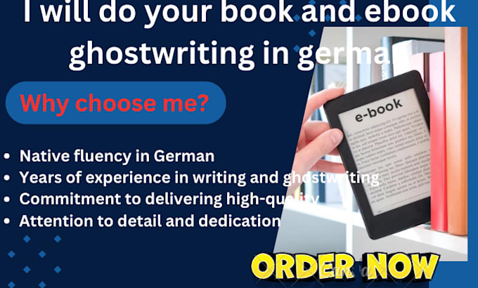 Gig Preview - Do your book and ebook ghostwriting in german