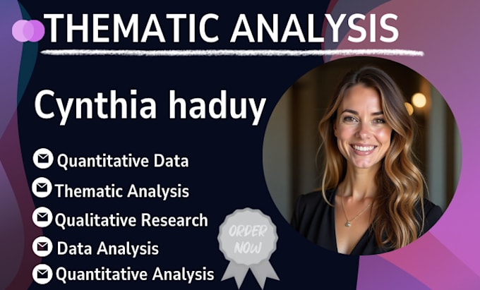 Gig Preview - Do quantitative research, qualitative analysis, thematic analysis,data analysis