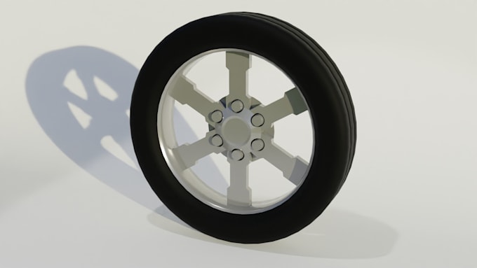 Gig Preview - Realistic car wheel in blender