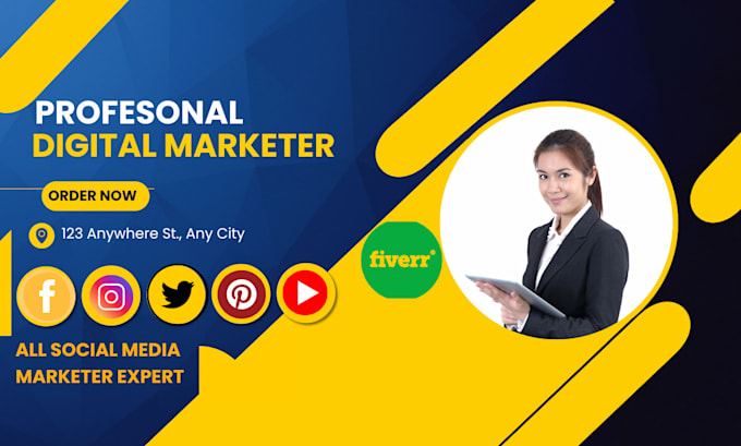 Gig Preview - Be digital marketer and social media manager