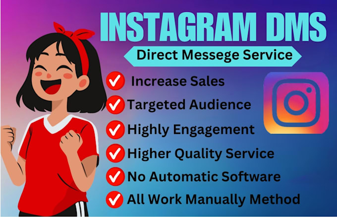 Gig Preview - Send instagram dms to targeted audiences and direct message marketing promotion