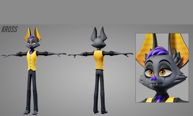 Gig Preview - Create vrchat avatar, 3d nsfw, furry avatar, furry vtuber model, fursona model