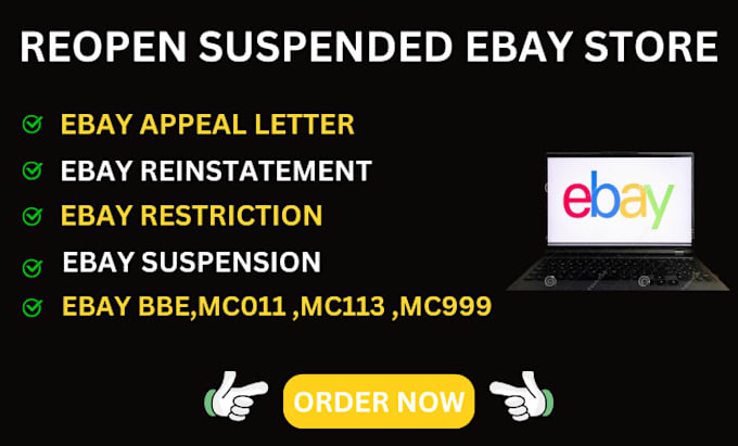 Gig Preview - Reinstate ebay suspension and reopen restriction with appeal letter