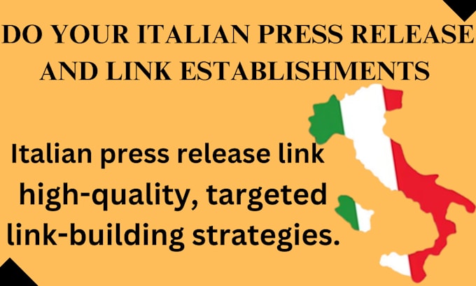 Gig Preview - Do your italian press release and link establishment