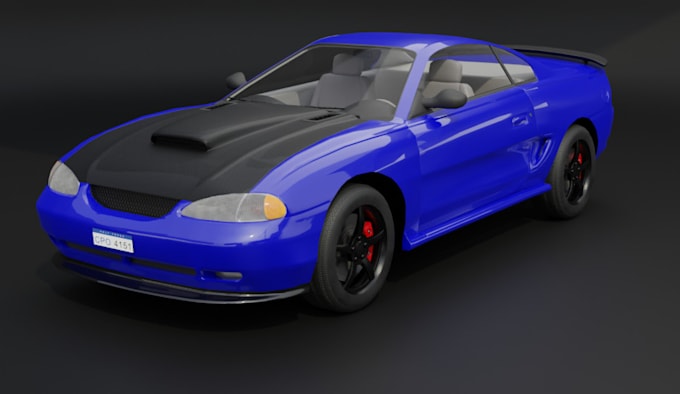 Gig Preview - Craft 3d realistic car,sport car for game,fivem,autocad,control rig,3d rendering