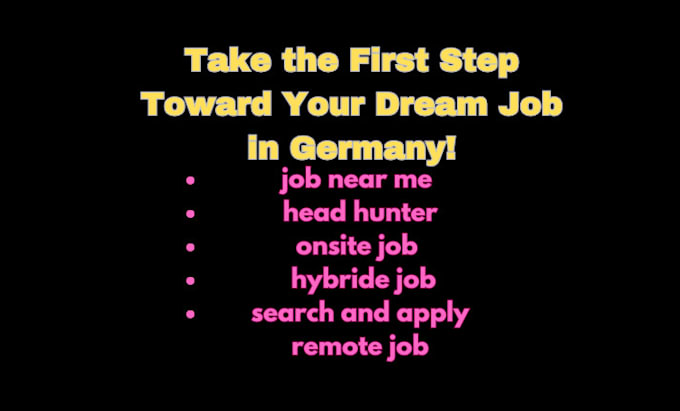 Gig Preview - Find job search and apply england job  dream job work from home online job