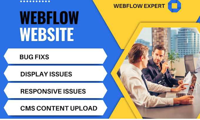 Gig Preview - Fix webflow issues, bugs , optimize or edit webflow site