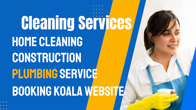 Gig Preview - Build cleaning service website, house, office, booking koala website, hvac solar