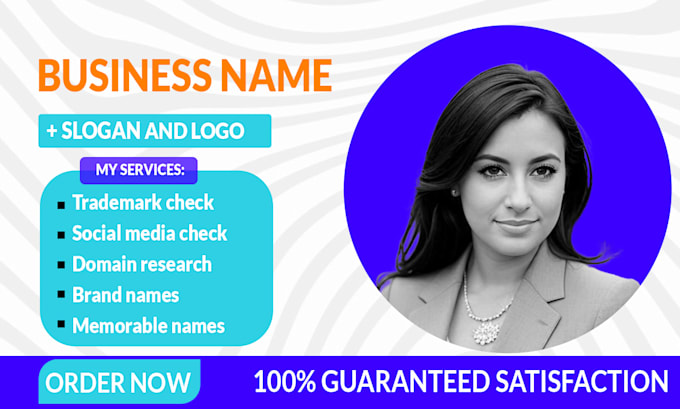 Gig Preview - Create perfect business name, slogans, logo and brand name for your business