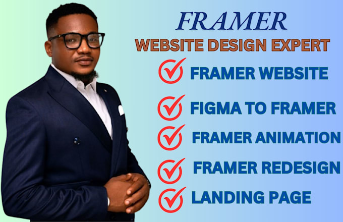 Gig Preview - Do framer website design figma to framer developer framer landing page design