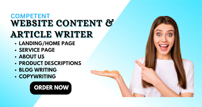 Gig Preview - Write high SEO website content, articles blog post copywriting on any industry