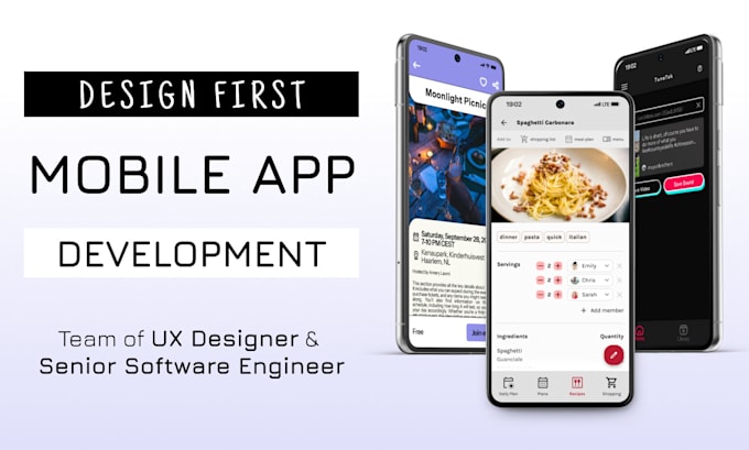 Gig Preview - Build and design your mobile app design first approach android ios