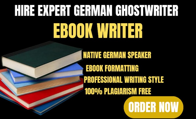 Gig Preview - Write your ebook or content as a ghostwriter in german