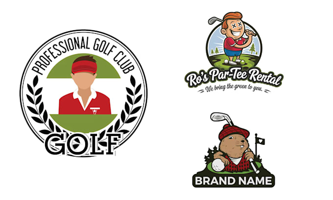 Gig Preview - Create sport cartoon golf logo