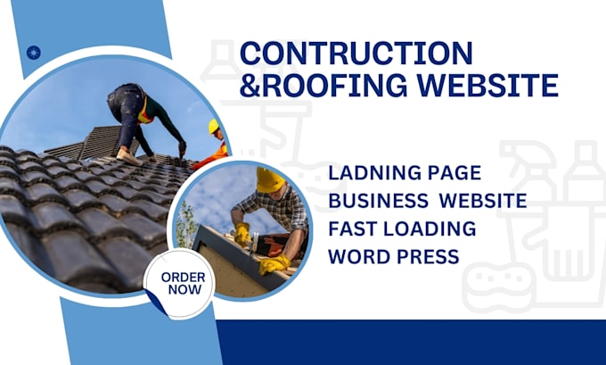 Gig Preview - Design construction website ,roofing company website in wordpress