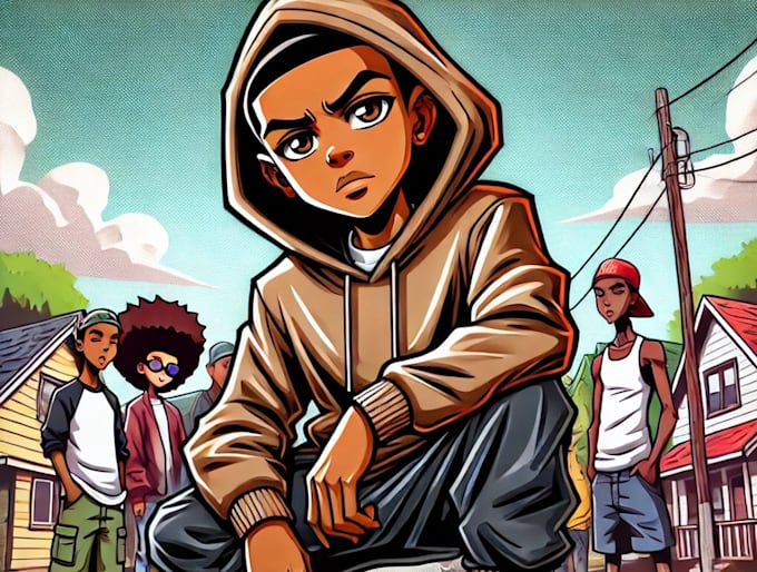 Bestseller - create a custom character for you in the iconic boondocks style