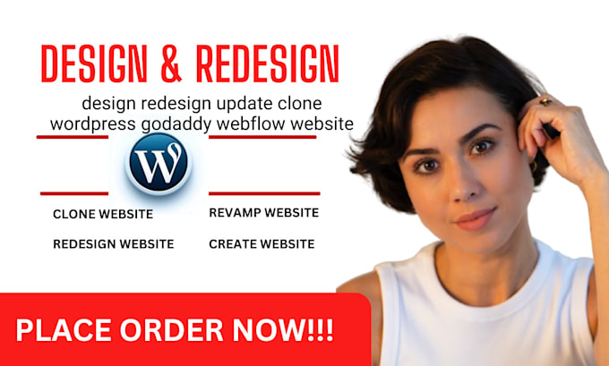 Gig Preview - Design clone revamp redesign wordpress godaddy webflow rebuild website buddyboss