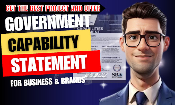 Gig Preview - Design professional government capability statement in 8hrs