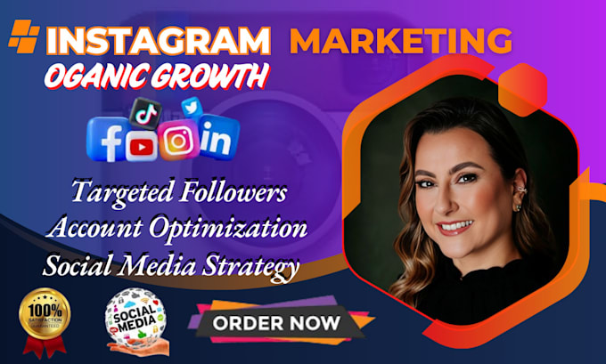 Gig Preview - Do instagram marketing organic growth instagram promotion social media manager