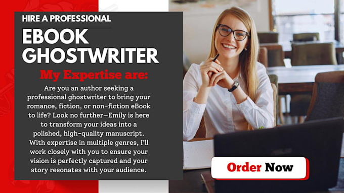 Gig Preview - Ghostwrite your fiction, nonfiction and romance book and ebook as a ghostwriter