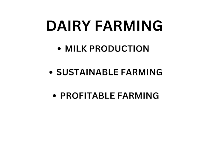 Gig Preview - Provide expert guidance on efficient dairy farming practices