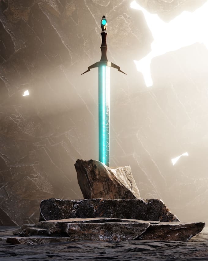 Gig Preview - Design custom 3d sword models for games, animation